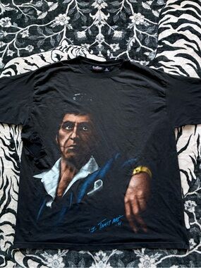 015 - VINTAGE 00s SCARFACE CLOTHING CO MOVIE PROMO T SHIRT